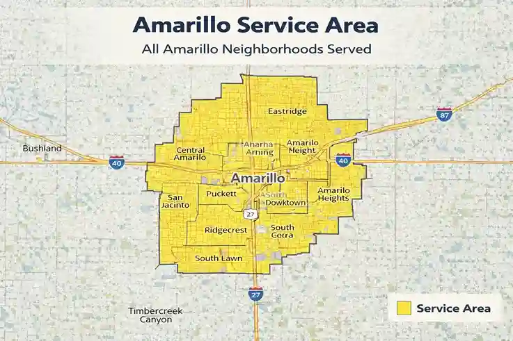Dumpster rental service areas across Amarillo - We serve all neighborhoods